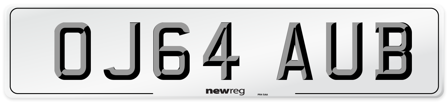OJ64 AUB Number Plate from New Reg